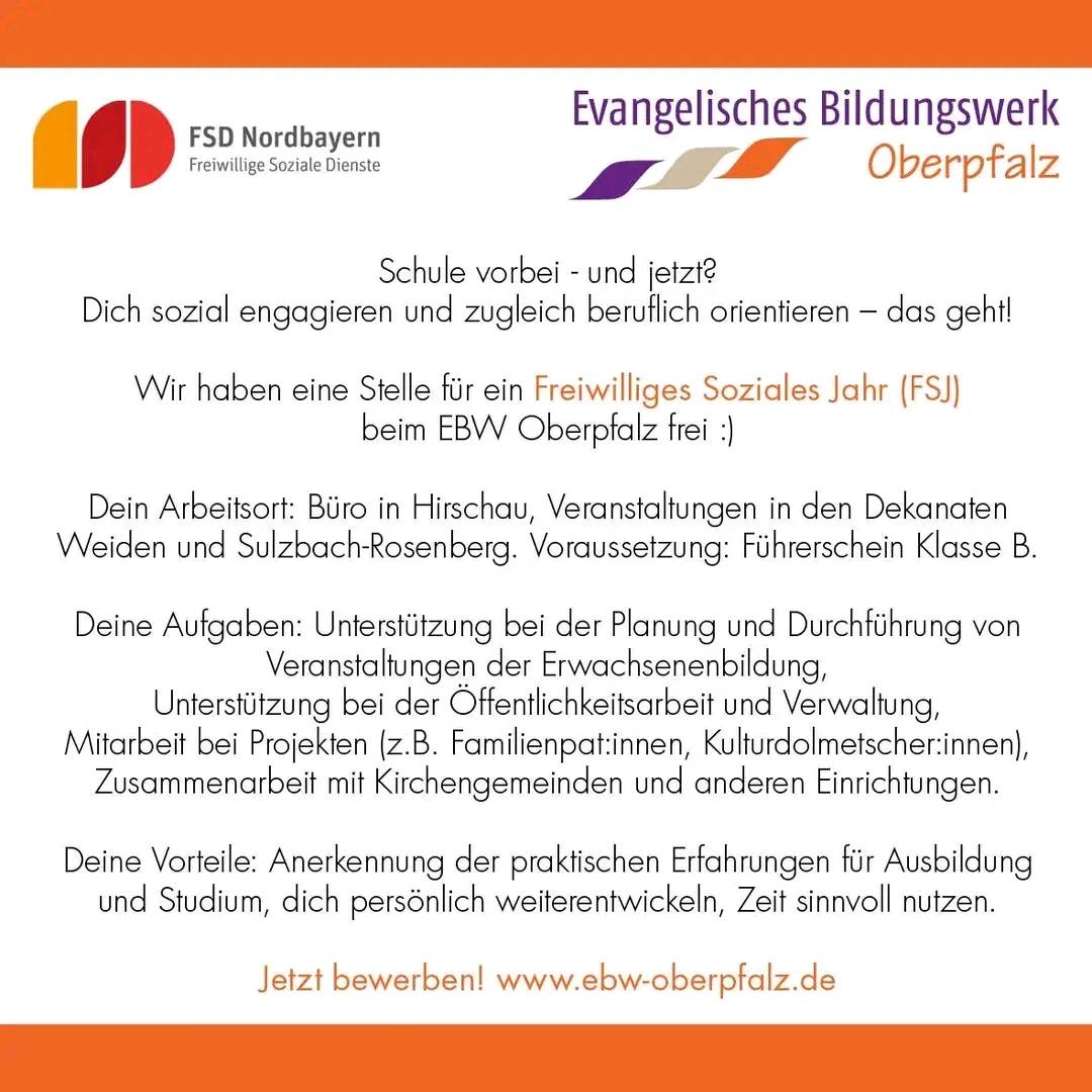 Freiwilliges Soziales Jahr bei der EEB
